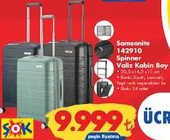 SAMSONİTE 142910 SPİNNER VALİZ KABİN BOY SAMSONİTE 142910 SPİNNER VALİZ KABİN BOY